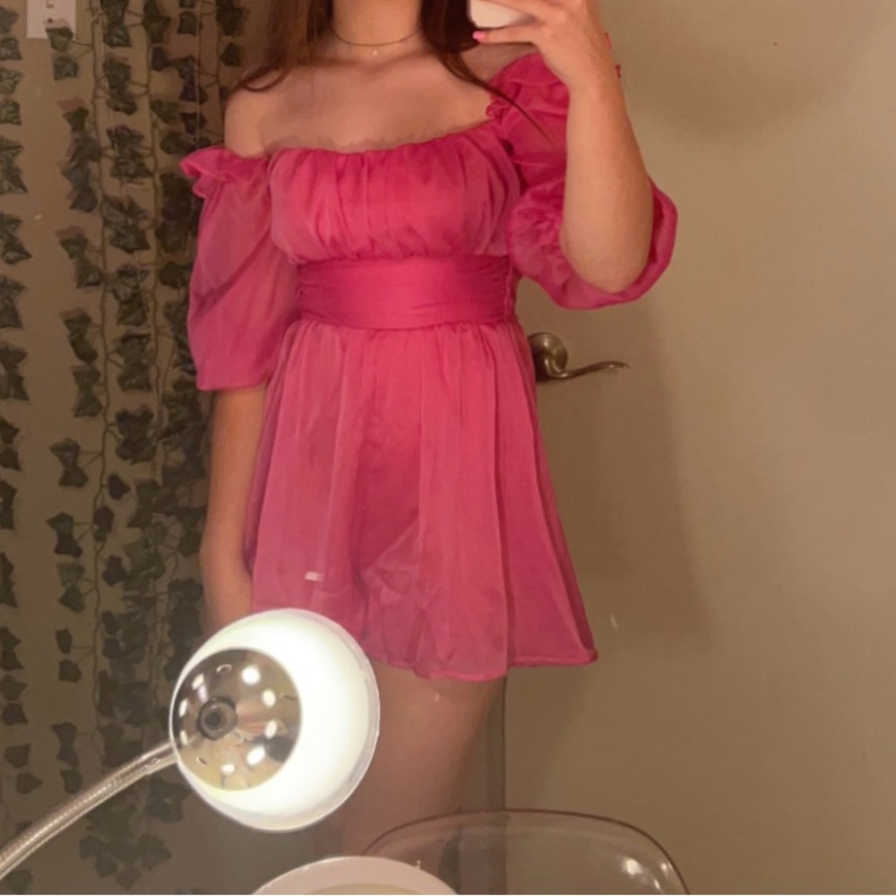 Lucy In the Sky Hot Pink Romper!!